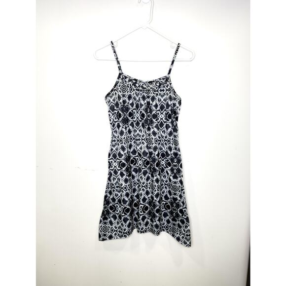 Black and White Y2K Geometric Pattern Strapless Short Sundress Beach Coverup, - Picture 1 of 10